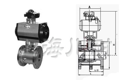 BQ641氣動(dòng)保溫球閥結(jié)構(gòu)圖